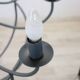 Chandelier en fer vintage large, 12 ampoules