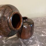 Duo of stoneware vases