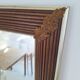 Miroir rectangle doré et bois