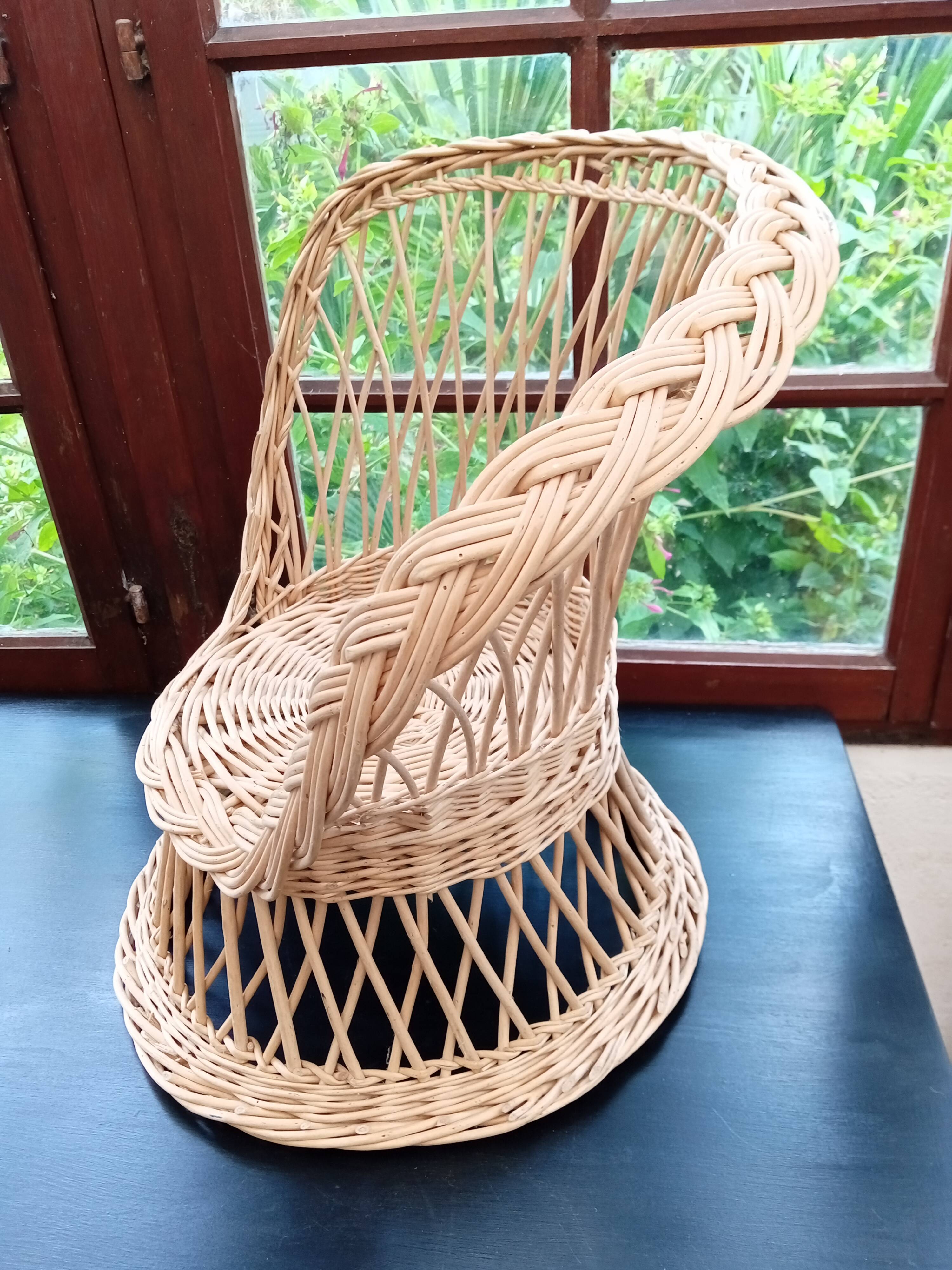 Rattan children's armchair