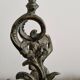 Ornamental candlestick in patinated bronze – Louis XV Rococo style – 19th century