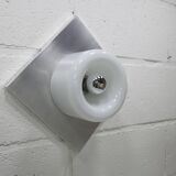 Ceiling light Doria Leuchten 1960, Germany, Alu Opaline + bulb