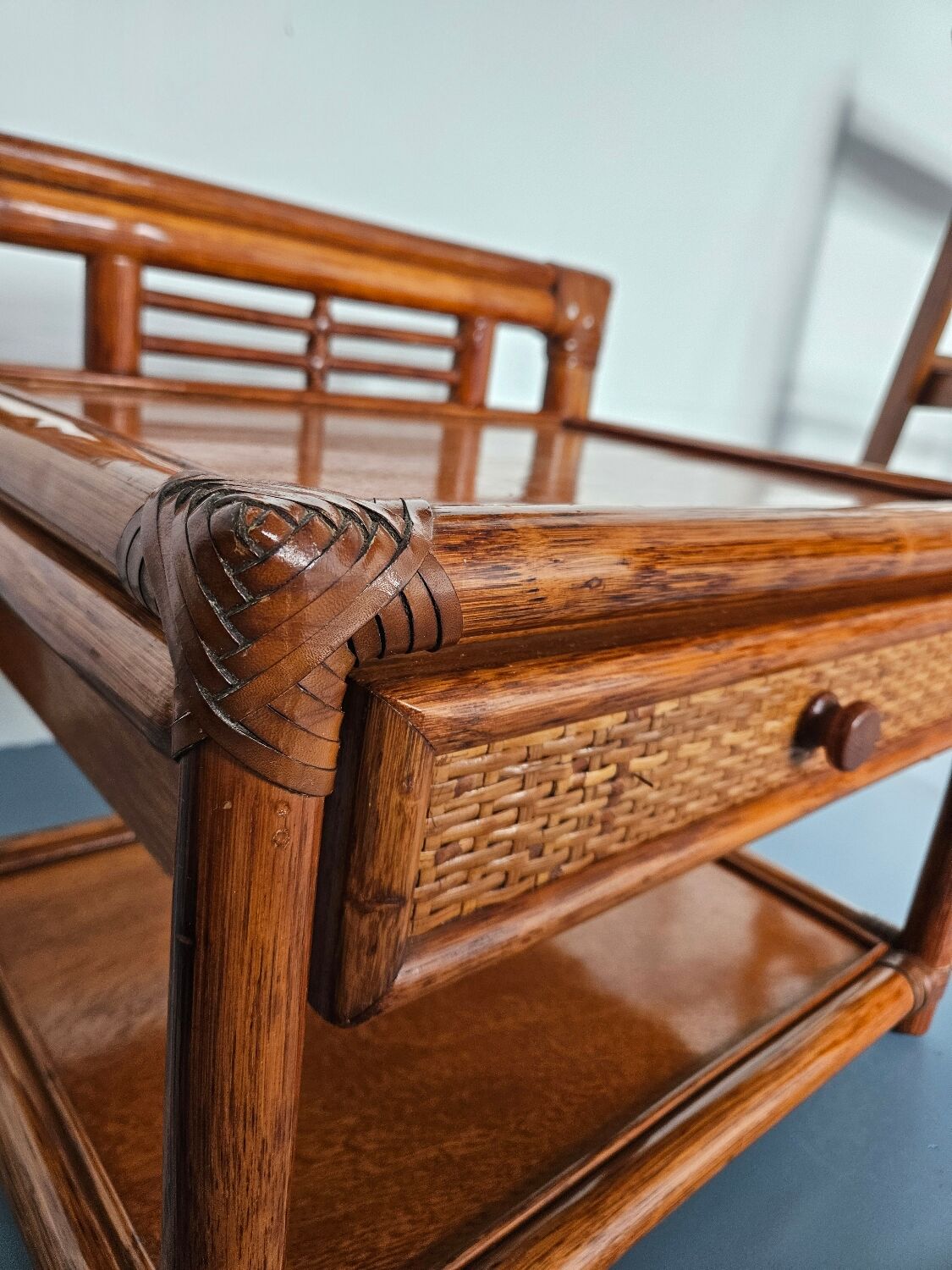 Prestige rattan bedside table maugrion