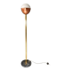 Brass, Copper and Black Marble Floor Lamp "Lampione" by Carmelo La Gaipa