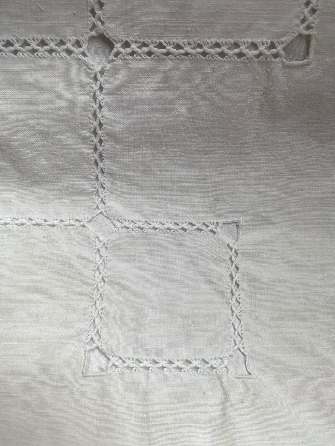 Monogrammed and embroidered castle sheet.