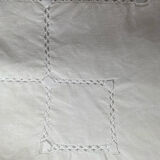 Monogrammed and embroidered castle sheet.