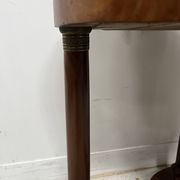 Round Empire-style side table in mahogany and veneer, 20th century