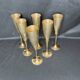 Vintage 6 silver-plated champagne flutes, 20th century