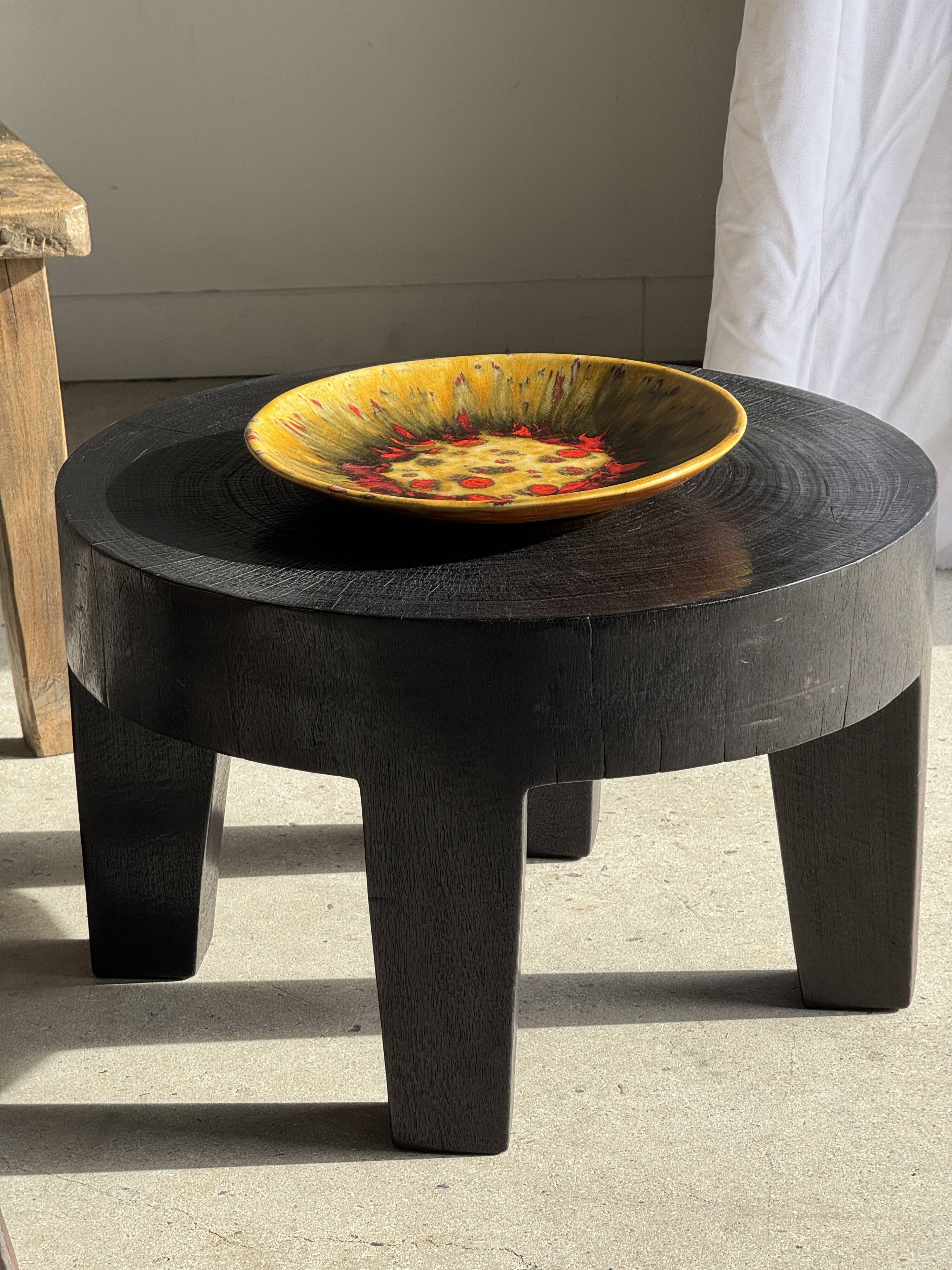 Large circular dish in West Germany style, brand JQ D35 H5.