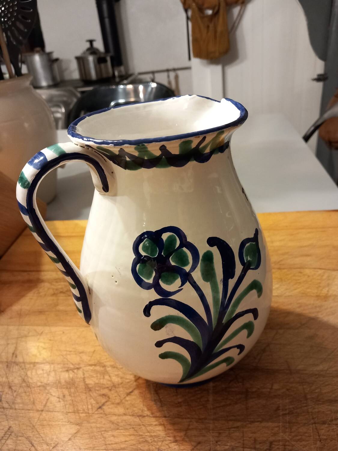 Andalusian ceramic pitcher / water pot