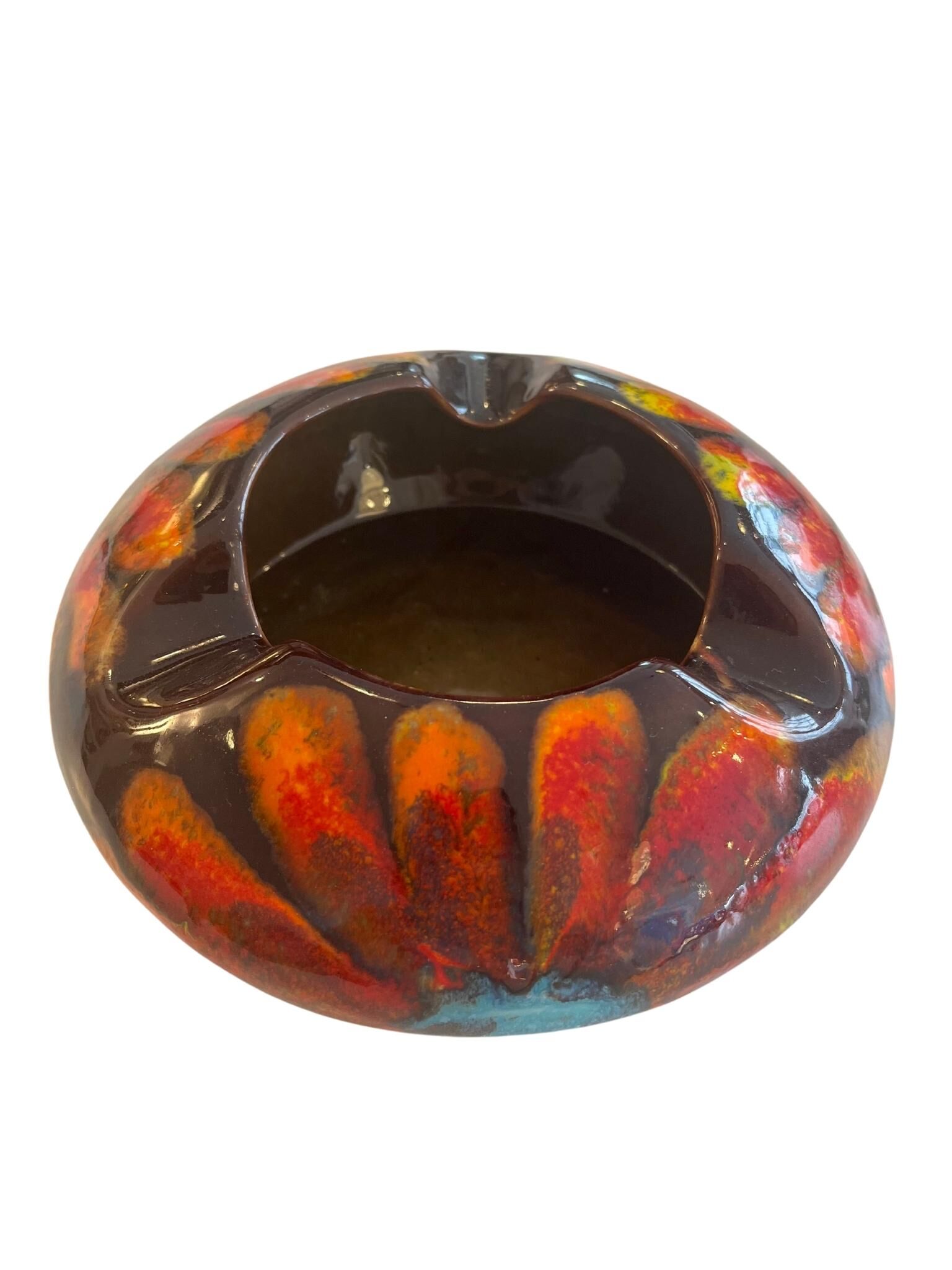 Ricard ceramic ashtray, signed F. Gal, France circa 1970