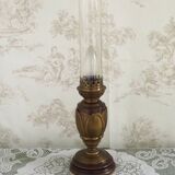 Lampe à poser en bronze et verre, Art Nouveau