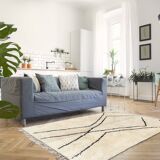 Modern Moroccan carpet white contemporary art