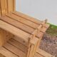 Pair of vintage pine "staircase" bookcase shelves - 1970s
