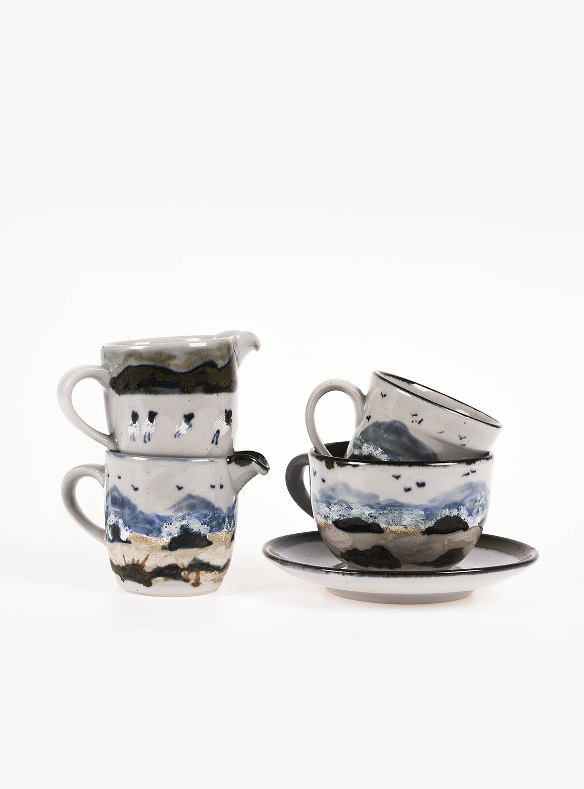 HIGHLAND STONEWARE coffee service, second hand.