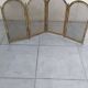 Neoclassical style fire screen with 4 panels and mesh.