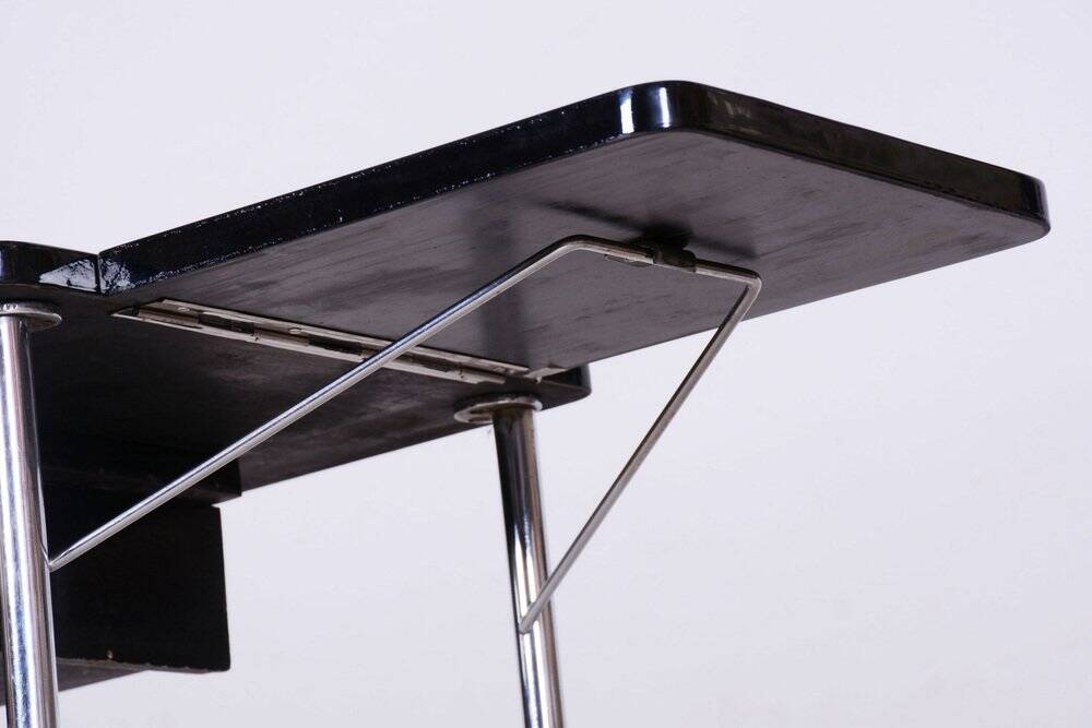 Small Bauhaus Chrome Table attributed to Mücke Melder, Former Czechoslovakia, 1930s