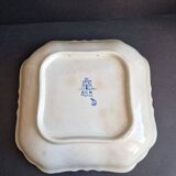 Square ceramic dish from Gien, Peonies model