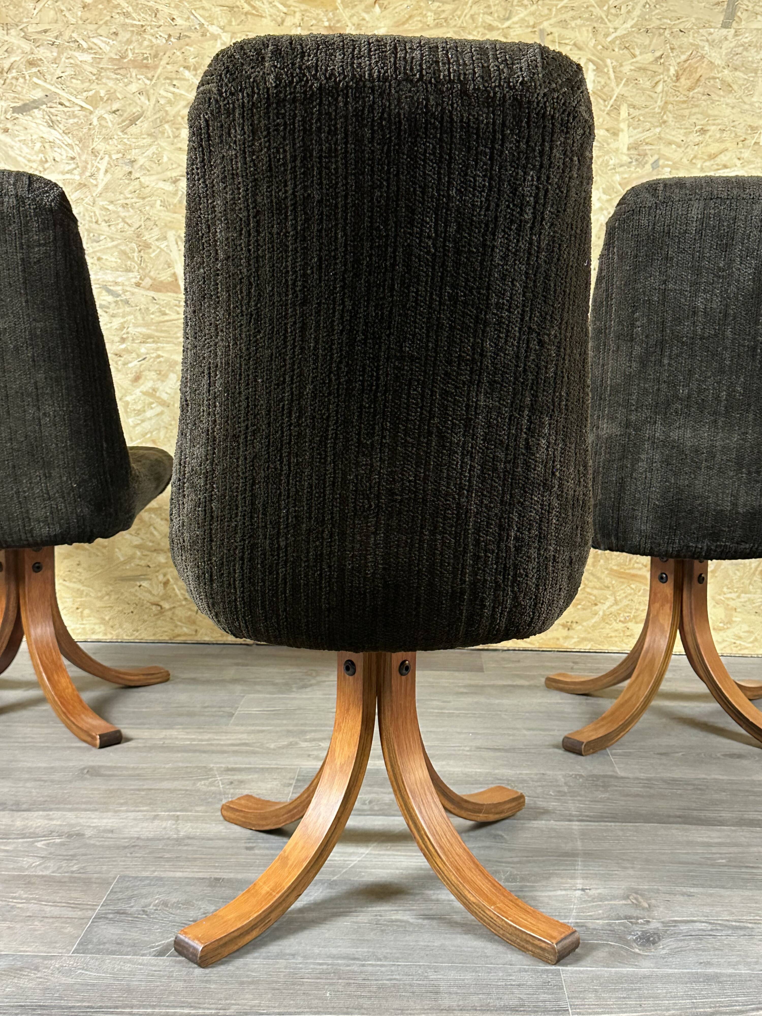 3x 60s 70s chair swivel chair dining chair mid century Danish modern design