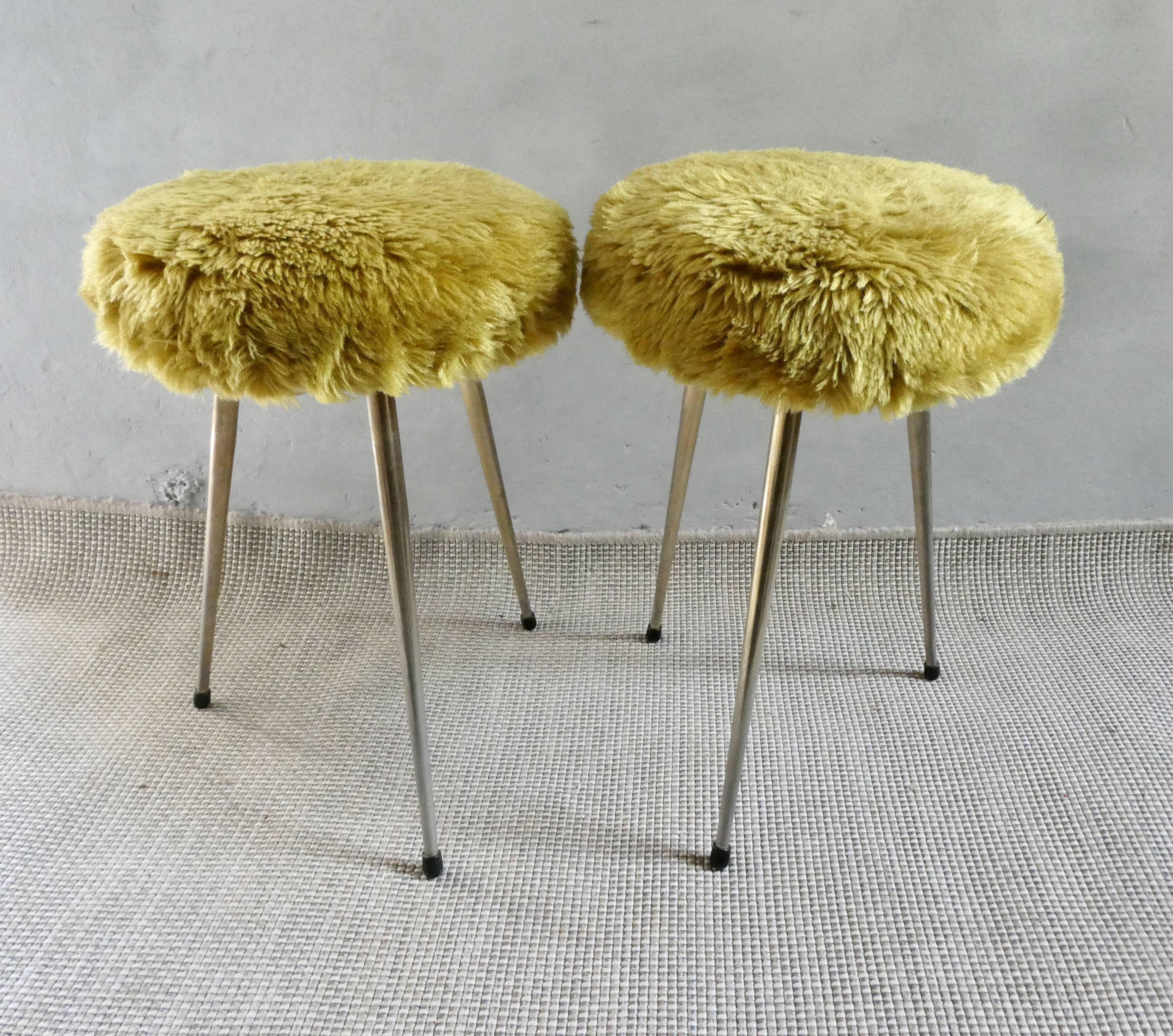 Pair of Pelfran tripod stools