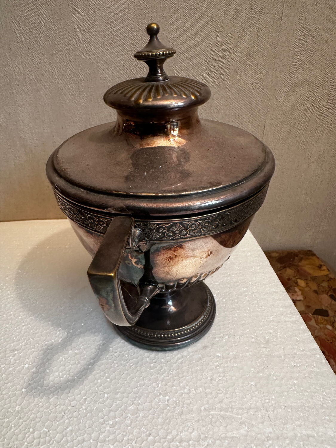 WMF antique silver-plated tea and coffee service AS Alpacca + tray – deb