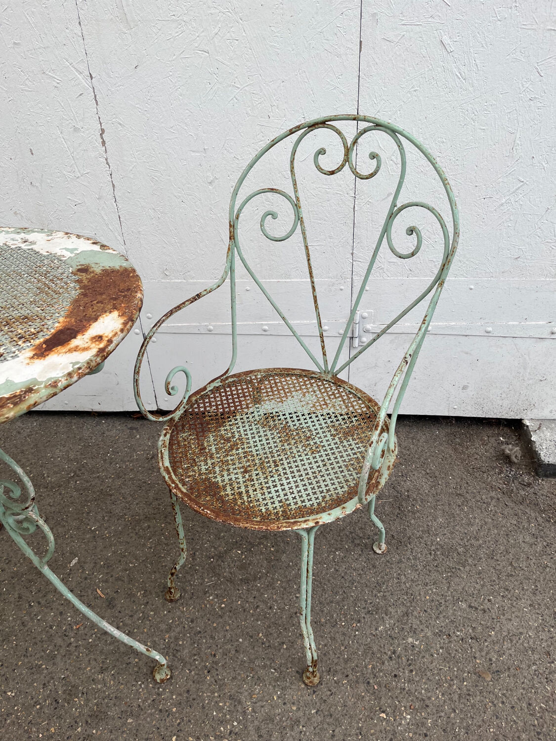 Wrought iron garden furniture 1920