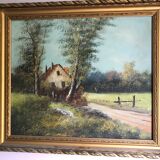 Pair two oil paintings on canvas