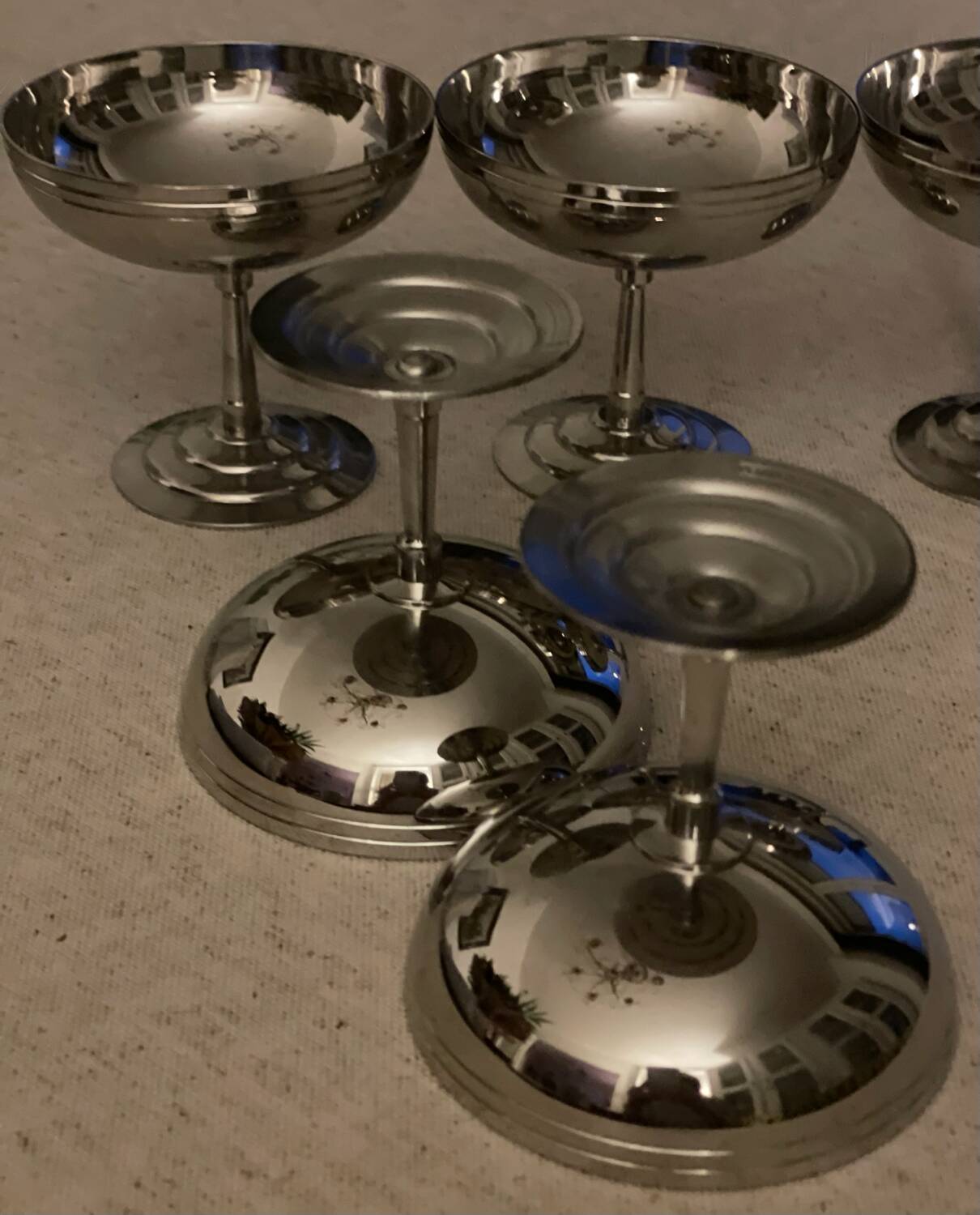 6 coupes en inox Letang Remy