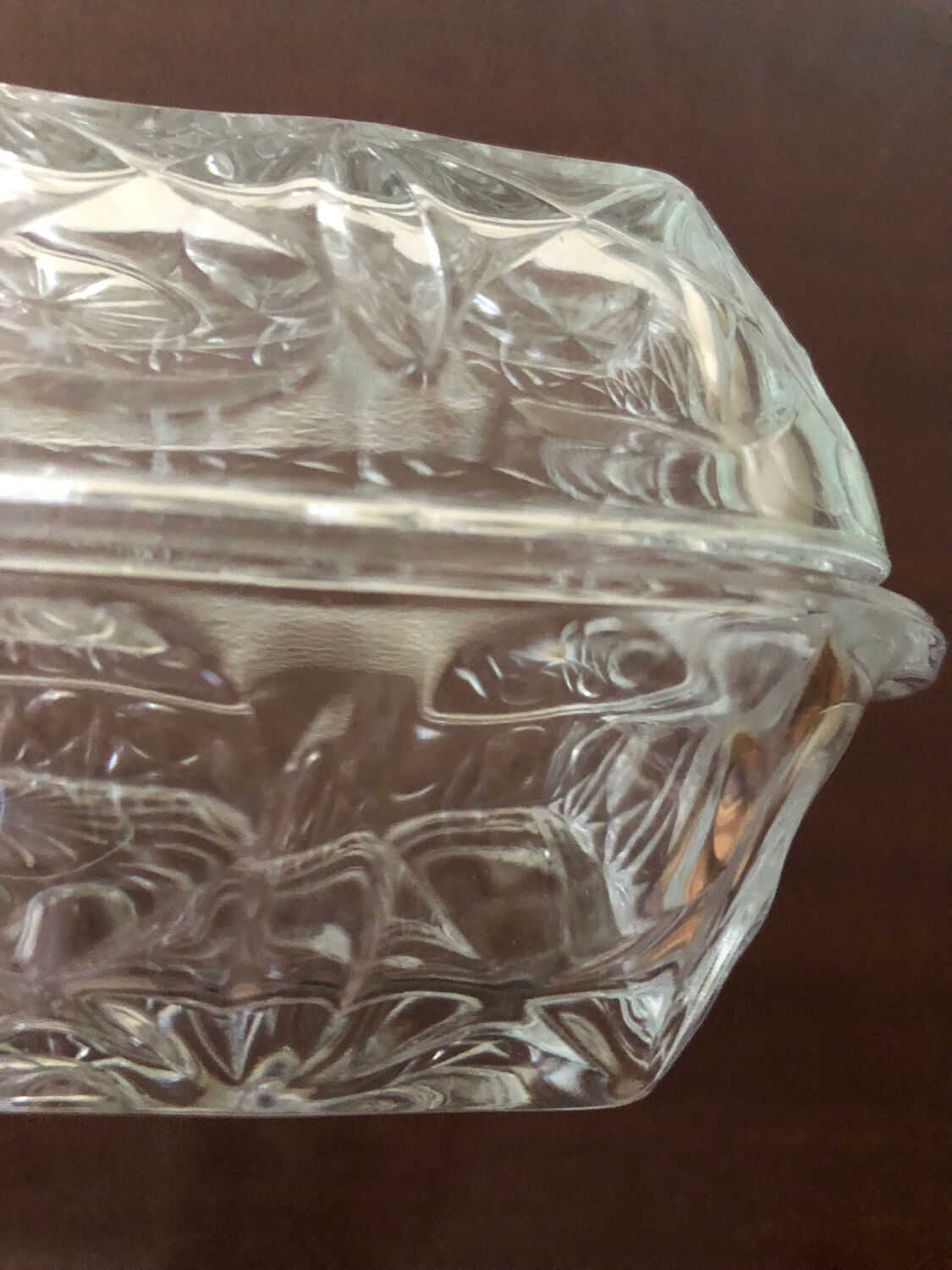 Glass butter dish