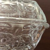 Glass butter dish