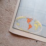 Old physical map American continent Vidal-Lablache