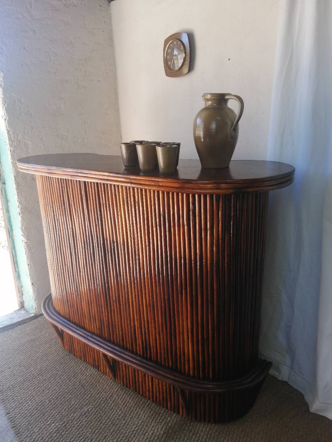 Bamboo and rattan tiki bar, 1940