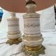 Lot including 2 oil lamps from the 19th century, equipped with their electric wire.