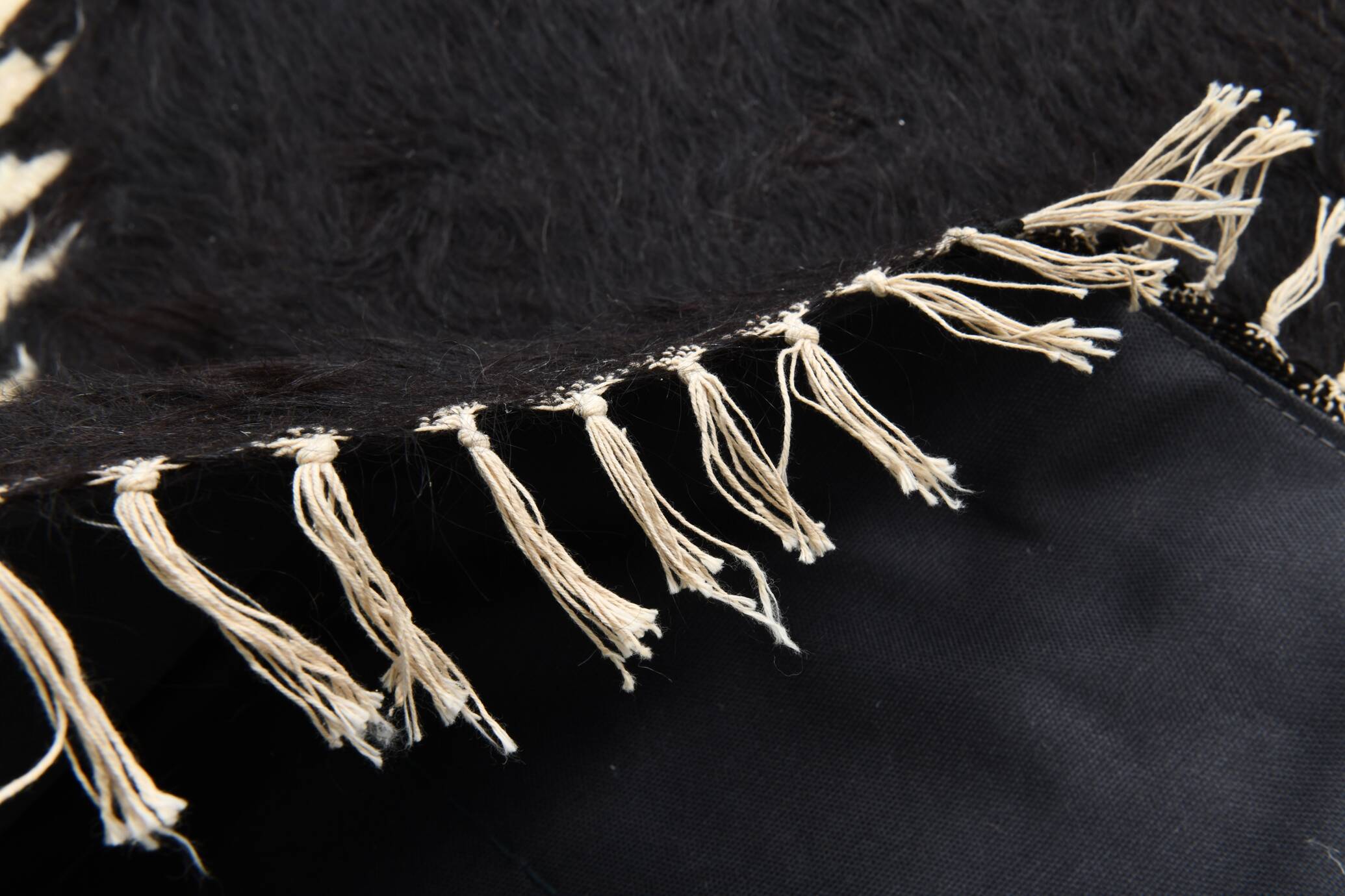 4x7 Art Decor Black Beige Turkish Kilim Rug, 135x206Cm