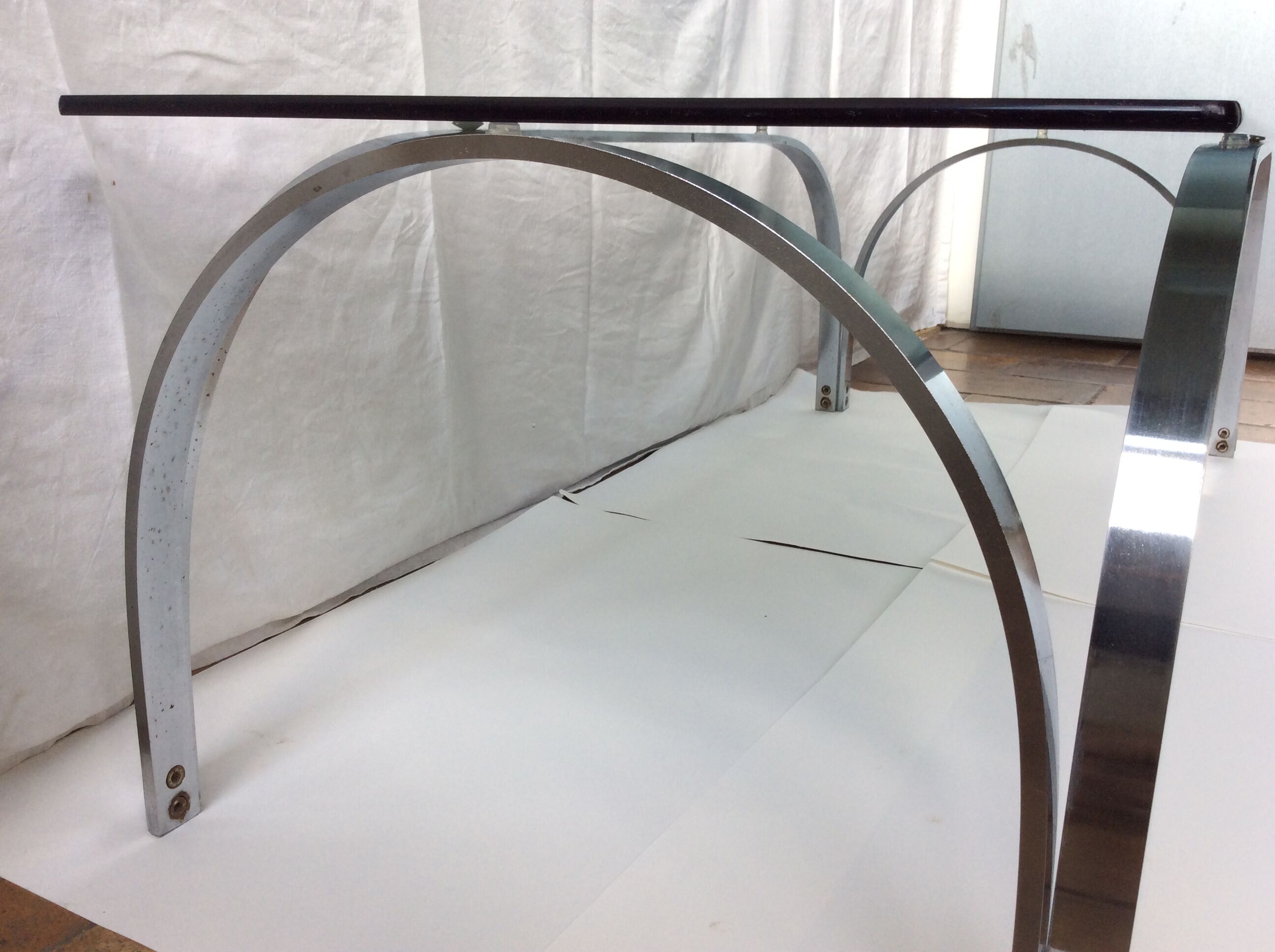 Vintage glass coffee table