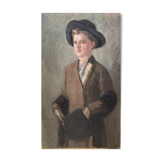 Androgynous portrait, iel , by Von Faber du Faur