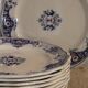 Ensemble de 8 grandes assiettes plates + 1 plat rond-longchamp