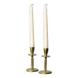 2x Mid century brass candle sticks, Kara Denmark