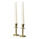 2x Mid century brass candle sticks, Kara Denmark