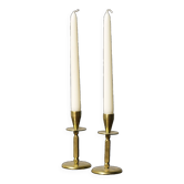2x Mid century brass candle sticks, Kara Denmark
