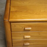 Vintage solid elm chest of drawers, 1970