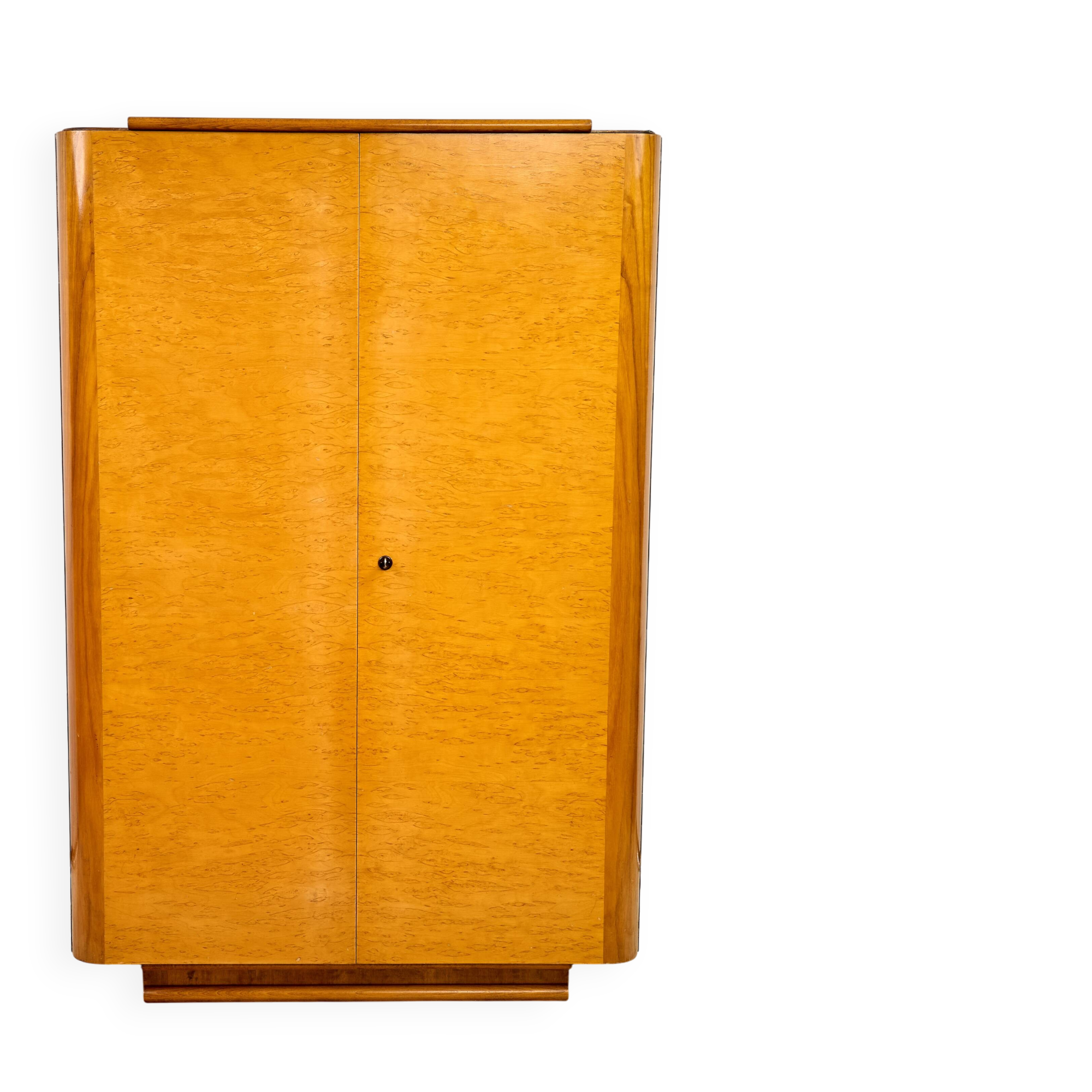 Art Déco Wardrobe by Jindřich Halabala, 1960s, Czechoslovakia