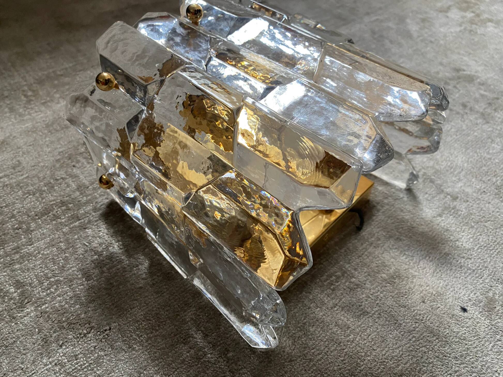 "Palazzo" wall light in crystal by Kalmar, Austria, 1970s
