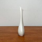 White sculptural German vase from the mid-century by Peter Müller for Sgrafo Modern, 1960s.