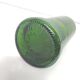 Green Negrita rum bottle atypical distorted decanter vase