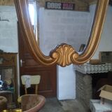 Golden mirror 68x43 cm