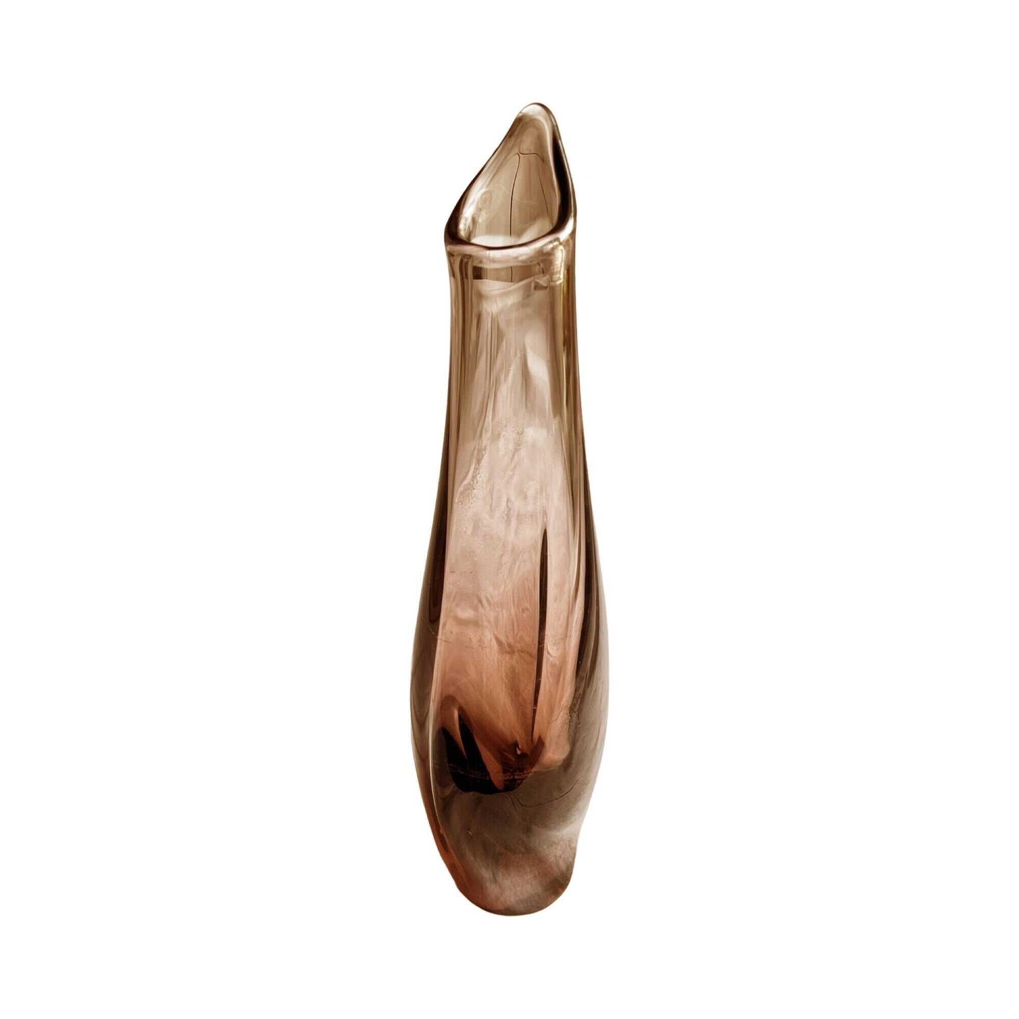 Glass vase, designed by M. Klinger, Železny Brod Sklo, Czechoslovakia, 1960