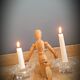 Duo candlesticks glass reims 2