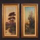 Italian painting signed Marko forest landscape from 19th century