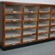 Vintage Dutch Walnut Haberdashery Shop Cabinet / Vitrine, 1950s